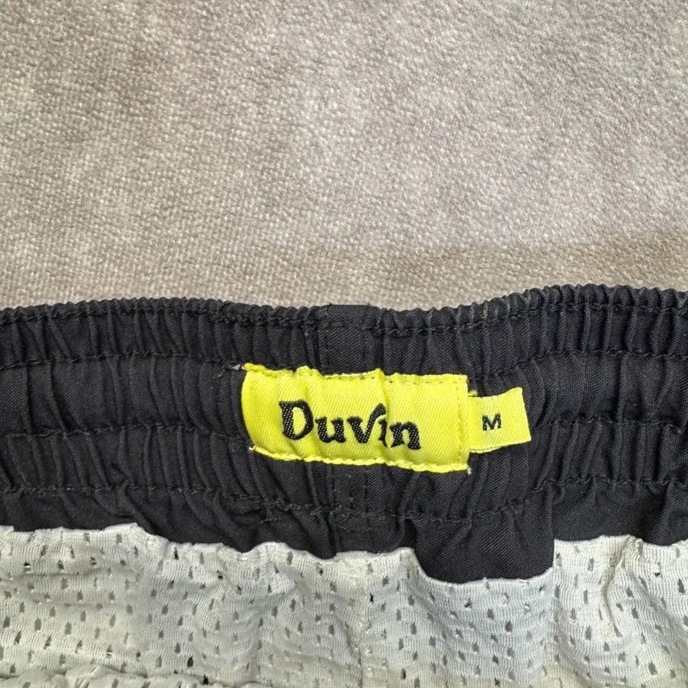 Duvin Design Co Mens Pixel Volleyball Swim Trunks Black Size M